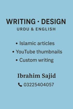 Professional Thumbnail & Writing Services (Urdu/English)