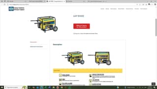 GENERATOR (AKSA GENSET MODEL AAP8000E)
