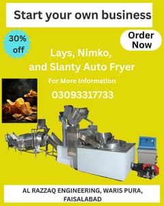 Lays,Nimko, Slanty Auto Fryer/Layes Auto Fryer/Slanty Auto Fryer