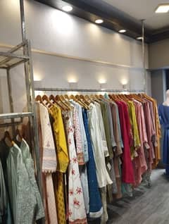 garment racks and shelves