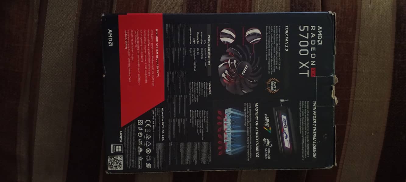 MSI RX 5700 XT GRAPHICS CARD WITH BOX 1