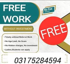hi online work from home without investment and without joining fee
