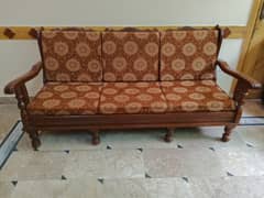 5 seater wooden sofa set with new foam seats
