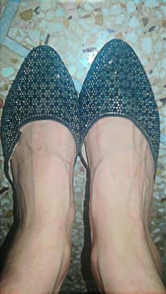 black colour and silver stones