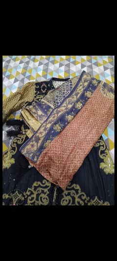 full embroidery  coat style dress with silk  dupta and trousers.