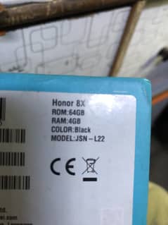 Honor 8X condition 10by10 with box contact num 03004094446