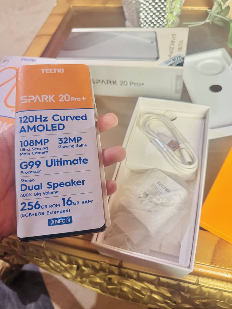 Tecno spark 20 pro plus complete box condition 10/9 10