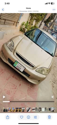 Honda civic 1999 model 70% geniune condition