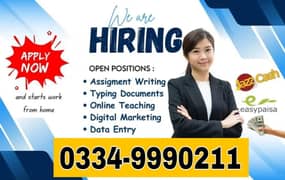 Typing job / Data Entry Job / Assignment Job / Online Job / Part Time