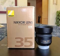 Nikon 35mm f/1.8 D Lens, 10/10 Condition, Original Box and Caps