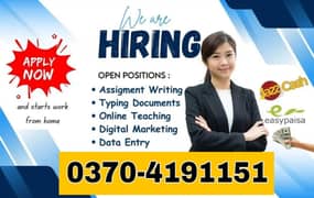 Typing job / Data Entry Job / Assignment Job / Online Job / Part Time