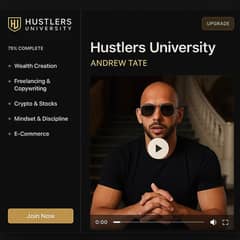 Andrew Tate hustlers university course