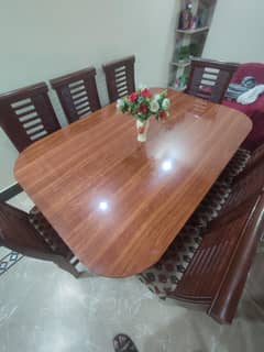 Dining Table+ 8 Master Sofa Chairs ( Pure sheesham wood)