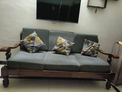 5-seater sofa set/used/pure wooden.