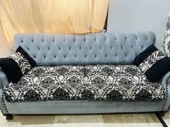 Grey and black sofa set