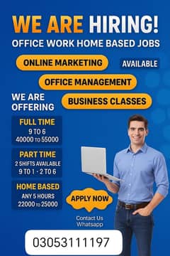 job opportunity for male female and students.