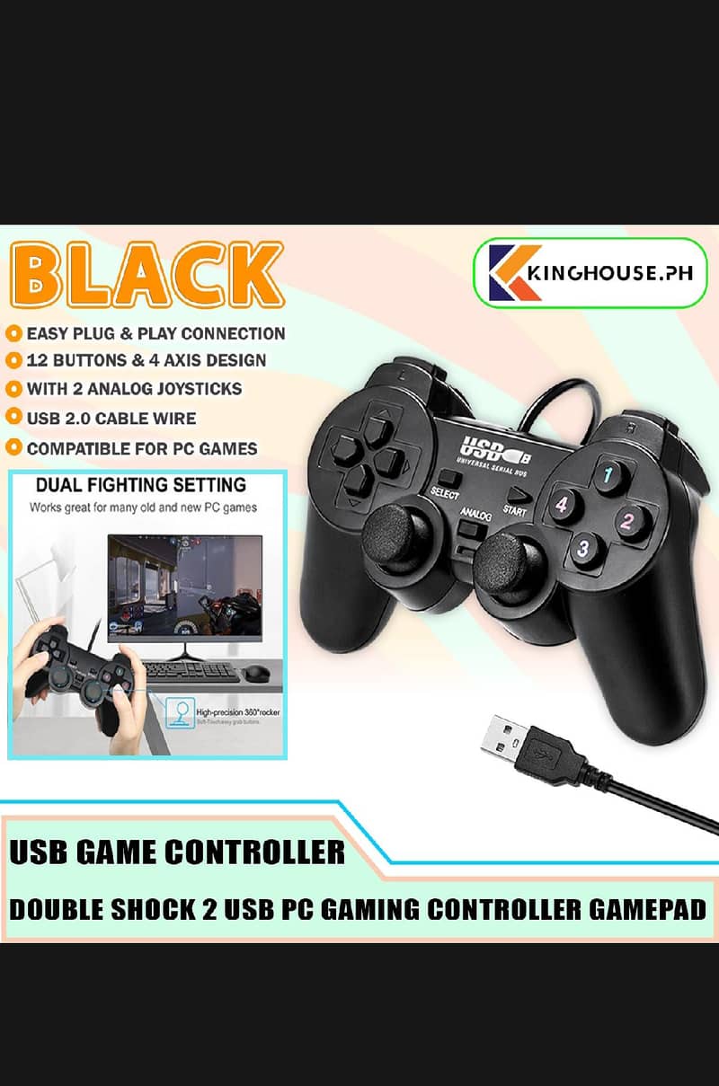Ucom Game Controller With USB 2.0 Connector | JoyPad for Computers | 4