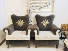 Two single sofas velvet