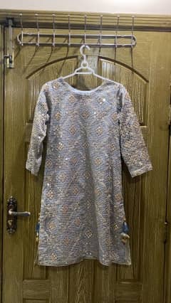 tailored light grey 2 piece dress small size for sale