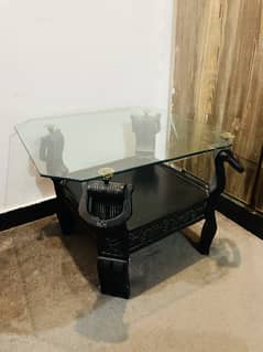 2 Glass top side tables for sale