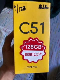 Realme c51 8gb ram (4+4) expandable 128gb gb storage