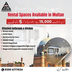 Shop and office for Rent available 300sqfit sy start 3000 sqfit avil