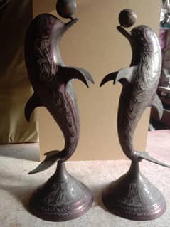 BRASS DOLPHIN FISH (ANTIQUES)