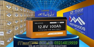 Brand New 12.8V 100Ah Lithium-Ion Battery | VESTWOODS | 5 Year Life+