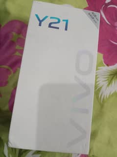 Vivo Y21 with box and charger