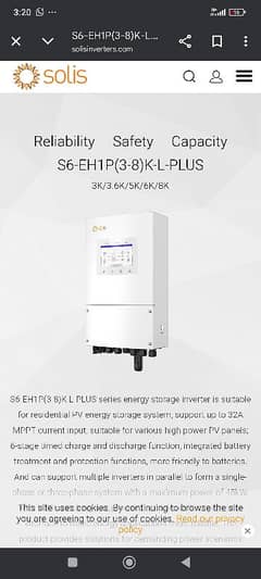 Solis 6kw hybrid plus
