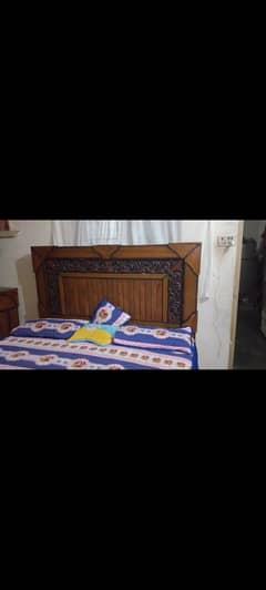 wooden, bed with dressing & dressers