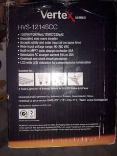 verteX series homage solar inverter 1000watts