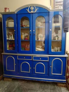 "Modern Crockery Display Cabinet – 4 Doors, Well Maintained!"