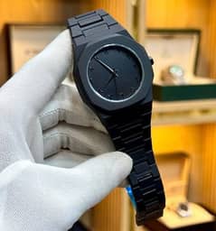 Black Aura watch with Arabic numeric plus water proof