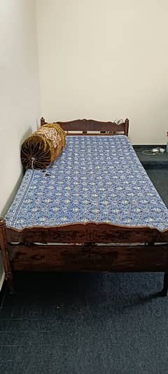 Wooden Bed with mattress