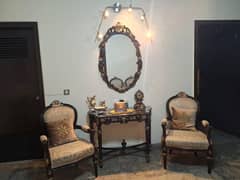Wooden console set -4 seater
