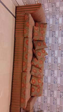 l shaped beautiful brown color sofa