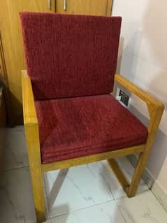 2 Bedroom Chair set | Heavy duty Wooden | Two tone Colour
