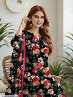 3 pcs women's unstitched printed suits