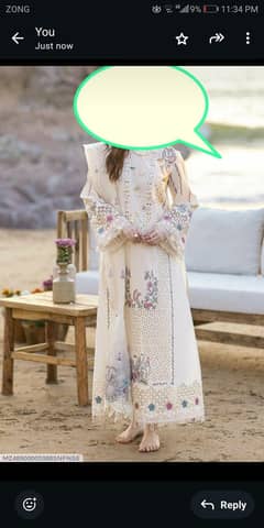 3 pcs women's unstitched Embroidered suit