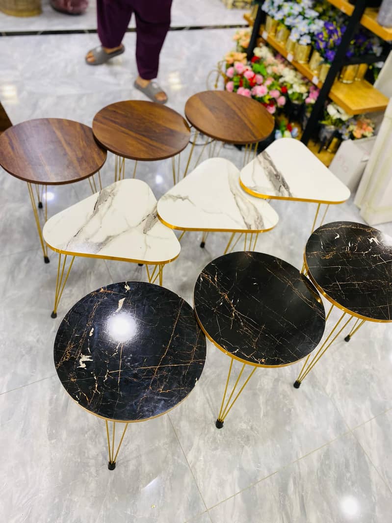 set of 3 Round coffee Table HIGH Gloss Nesting End Tables 19