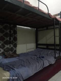 iron bunk bad with mattress jis bhai ko chahie raabta Karen