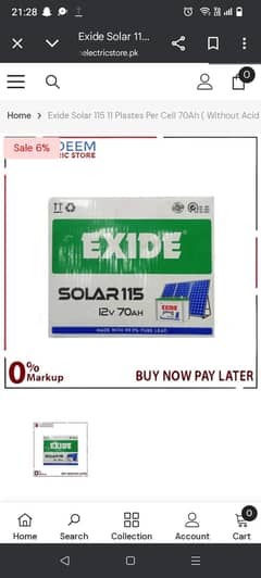 solar Exide battery 115