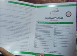 unused refrigirator with warranty card