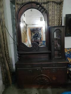 Used Dressing Table with Mirror | Solid Wood | Good Condition