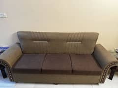 FIVE SEATER SOFA SET - a 3 seater - two single seater