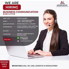 We are Hiring Communication Executives (Male & Female)