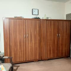 Steel wardrobe with wooden door