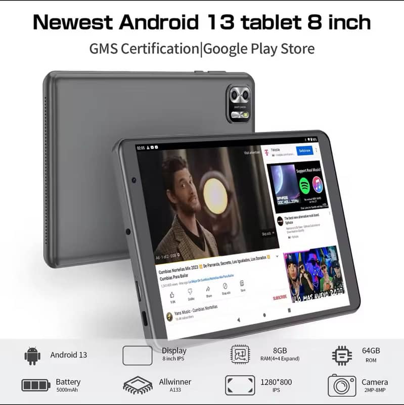 PRITOM Tablet 7 &8 Inch Android 13 1