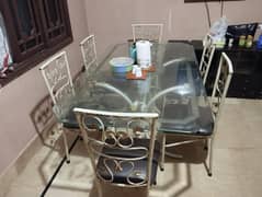 DINNING TABLE WITH SIX CHAIRS